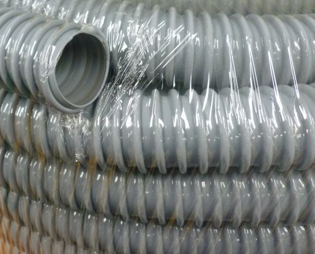 26mm PVC Grey Waste Water Pipe Convoluted Motorhome