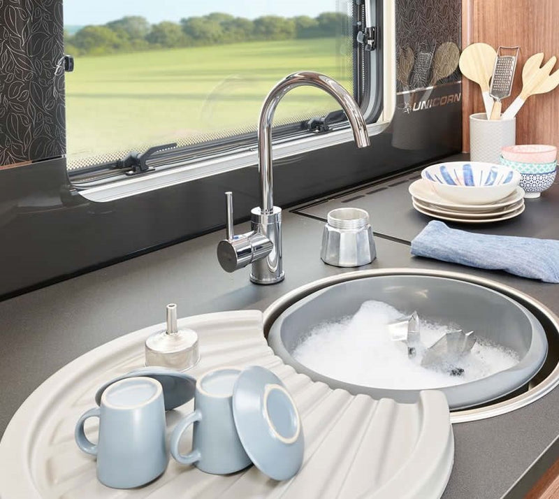 Caraflo Caravan Kitchen Swan Colonna Tap Pressure Switched Only&nbsp; 1030440