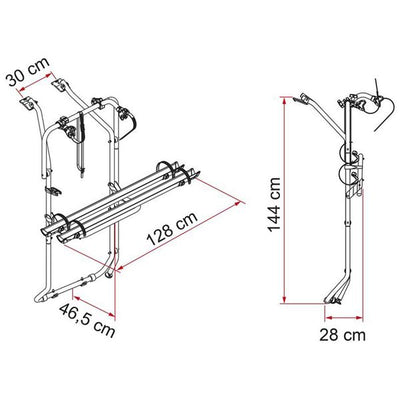 Fiamma Carry-Bike VW T5 D / T6 D Rack Deep Black Silver (02096-79A)