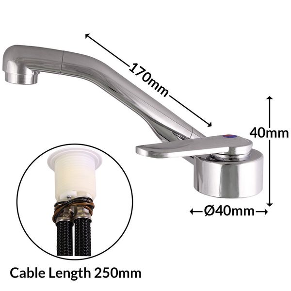 Comet Florenz Chrome Mixer Tap Campervan Sink Smev CAN