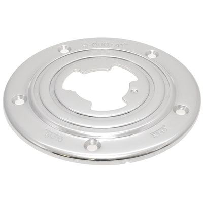 Mark III 7" Polished s/steel floor base for use with Sequoia table leg. 