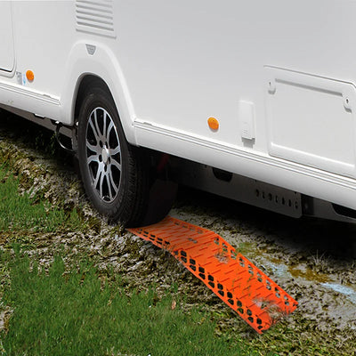 ProPlus Orange Anti Slip Grip Track Mat Foldable Caravan Motorhome- set of 2 pieces