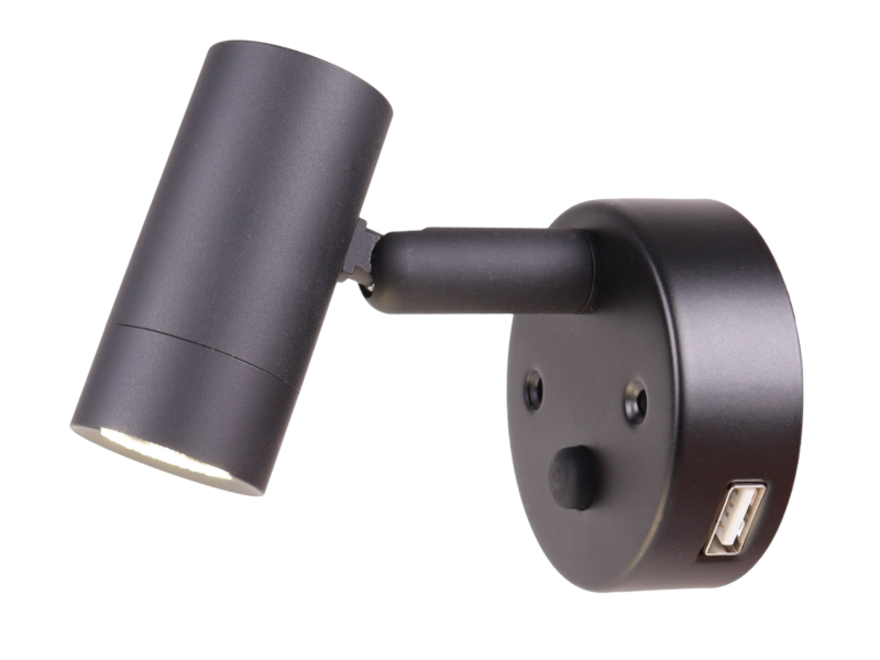 Black LED USB Spotlight Black Natural White Caravan Camper – Leisure ...