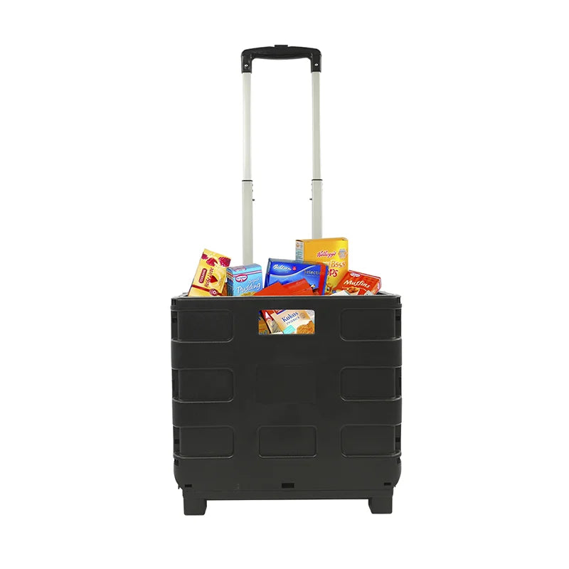  ProPlus Folding Trolley (foldable crate 25kg) Black camping trolley shopping