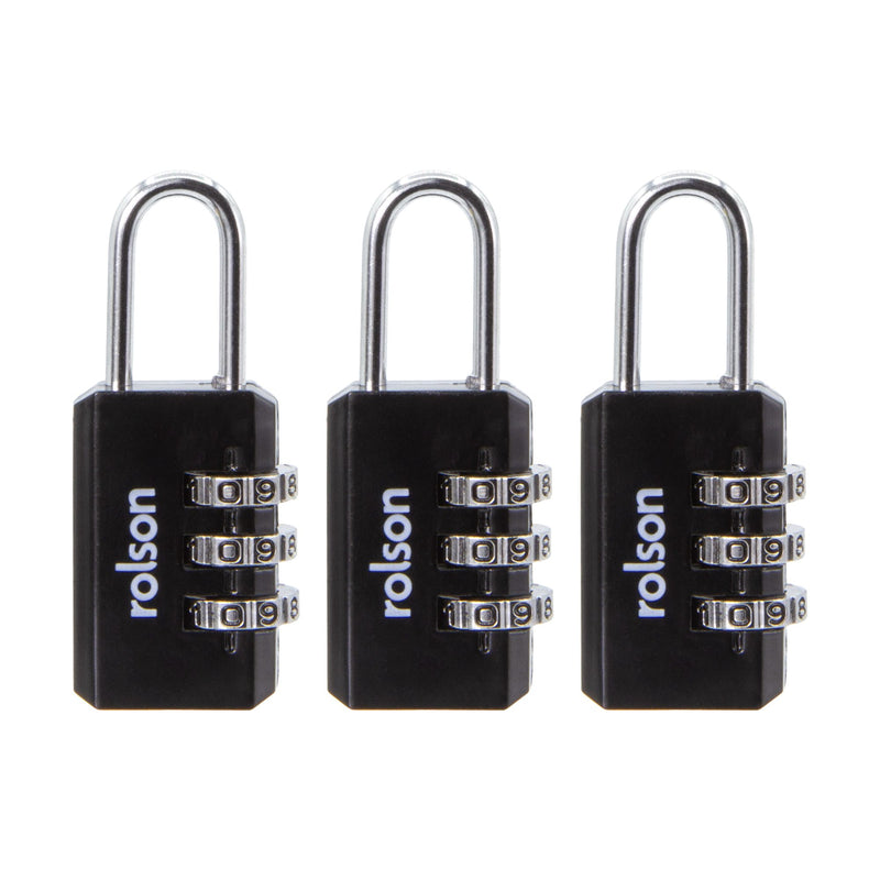 Rolson 3 Piece 20mm Combination Padlock