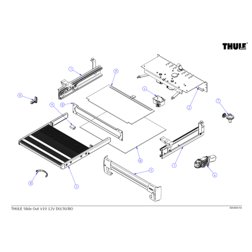 THULE Motorhome 12V Motor Step Version 1500602744 