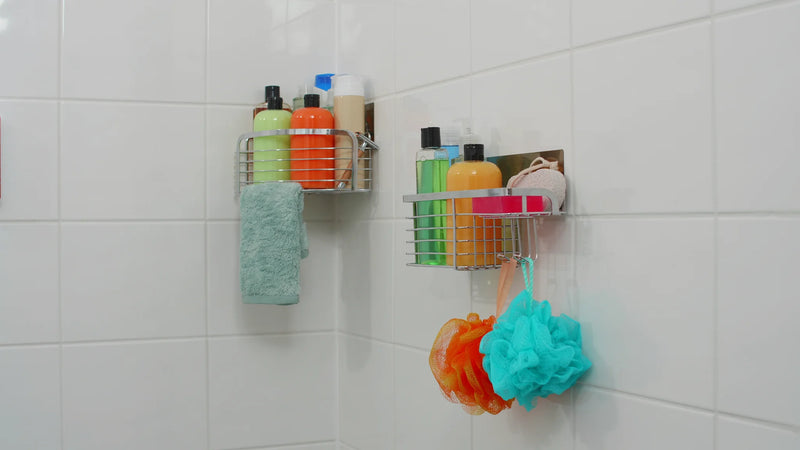 Ecocamel Shower Caddy Adhesive Storage Shelf Ideal for Caravans and Motorhomes