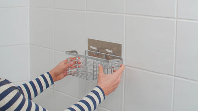 Ecocamel Shower Caddy Adhesive Storage Shelf Ideal for Caravans and Motorhomes