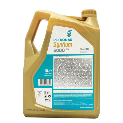 PETRONAS Fiat Duato Boxer Relay Syntium 5000 AV 5W-30 5W30 Fully Synthetic Car Engine Oil - 5L ACEA C3