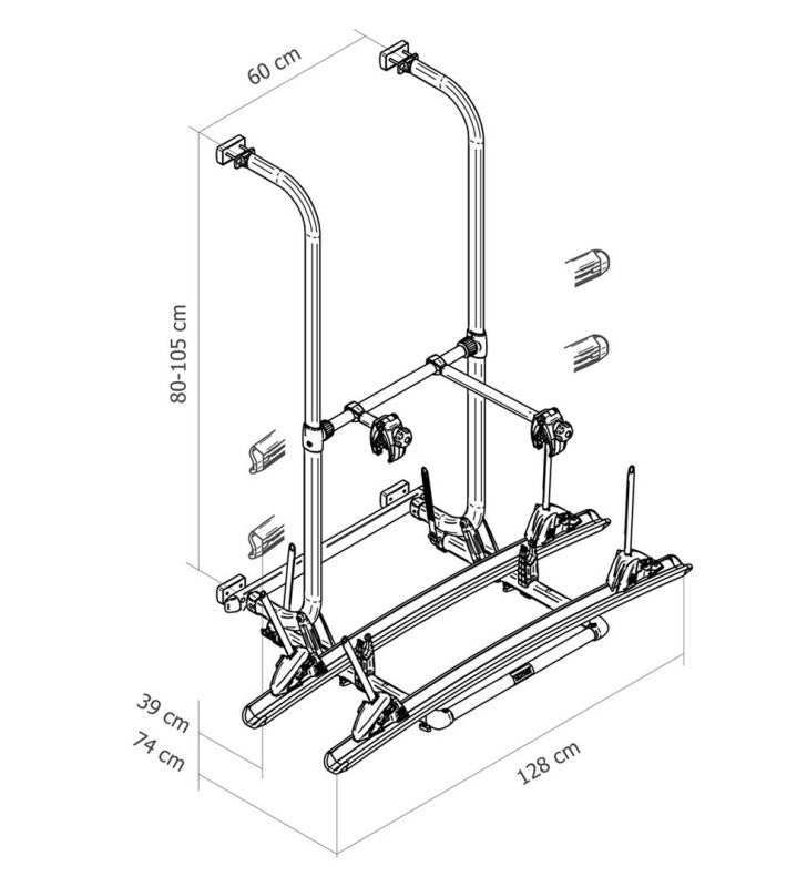 Thule Elite G2 Bike Rack Standard Version Motorhome Caravan 306560 Dimensions