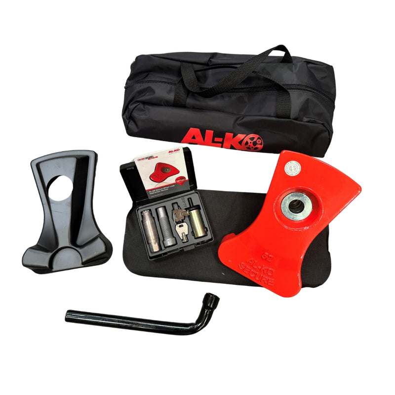 ALKO Secure Caravan Wheel Lock Complete Kits with Lozenge Compact