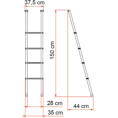 Fiamma Deluxe 4B Overcab Bunk Ladder