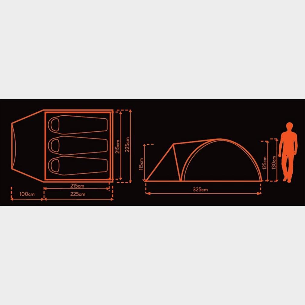 eurohike 3 man tent Eurohike Cairns 3 Dlx Nightfall Tent with NightfallTM Darkened Bedroom –  Leisure Warehouse