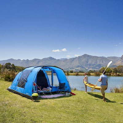 Hi-Gear Hampton 4 Nightfall Family Tent with Integrated Sheltered Porch and Nightfall Bedrooms