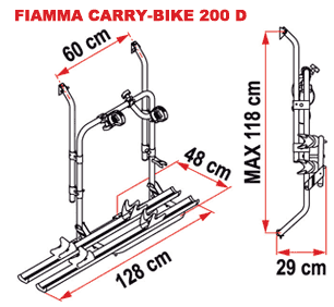Fiamma Carry Bike 200D - 2 Door Van/Motorhome Bike Rack