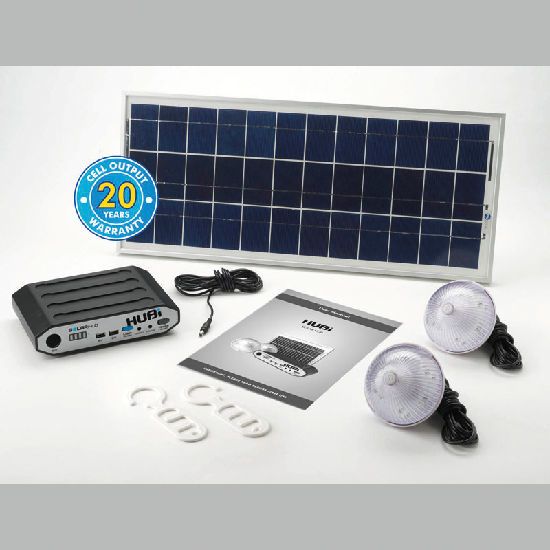 Hubi Go10K Kit - Portable Solar Kit Tent Garage Shed